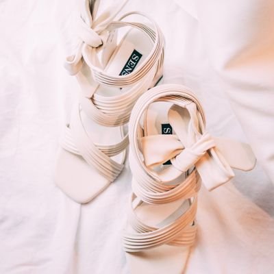 White Satin High Heels