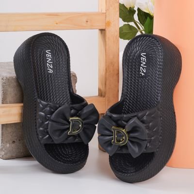 Black Bow Casual Sandals