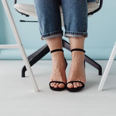 Black Ankle-Strap Heels