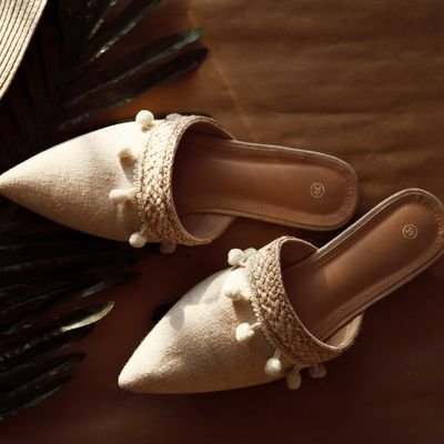 Beige Flat Sandals